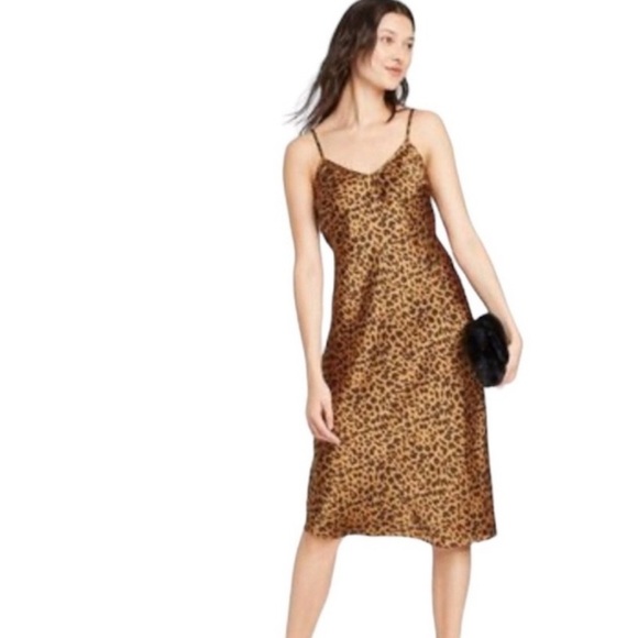 Dresses & Skirts - Leopard Print Slip Dress